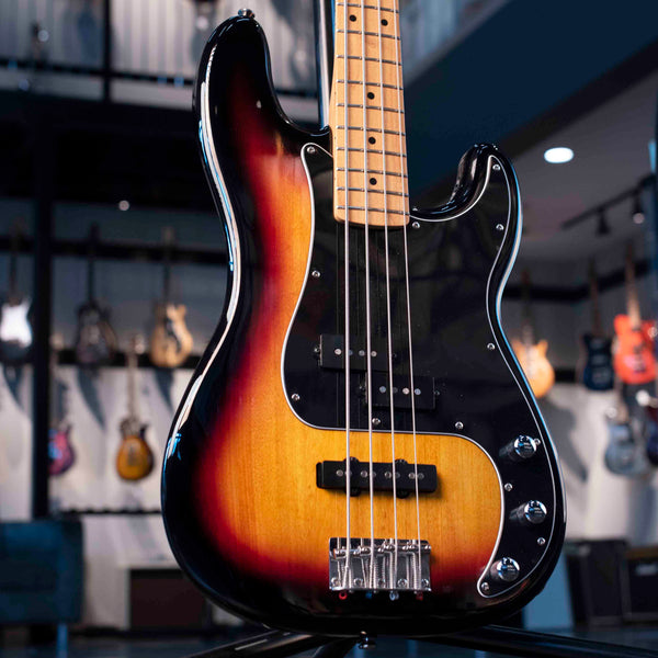 USED FENDER P/J BASS SQUIER BODY FENDER PLAYER NECK WITH CASE