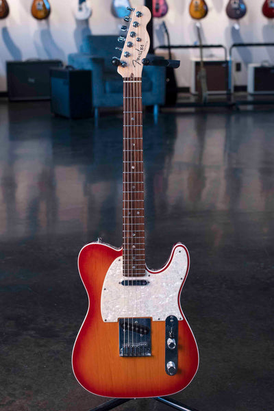 USED FENDER TELE AMERICAN DELUXE AGED CHERRY BURST WITH  CASE