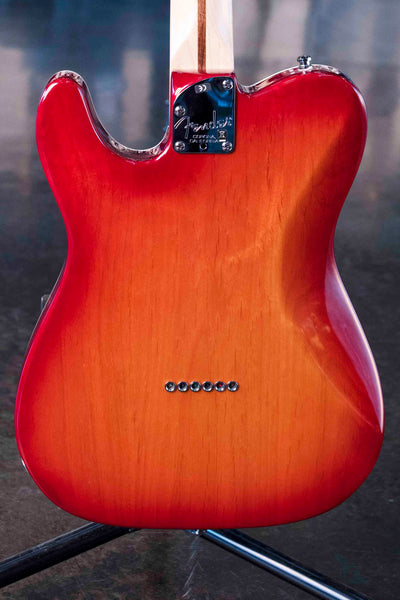 USED FENDER TELE AMERICAN DELUXE AGED CHERRY BURST WITH  CASE