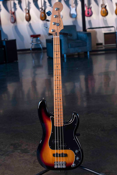 USED FENDER P/J BASS SQUIER BODY FENDER PLAYER NECK WITH CASE
