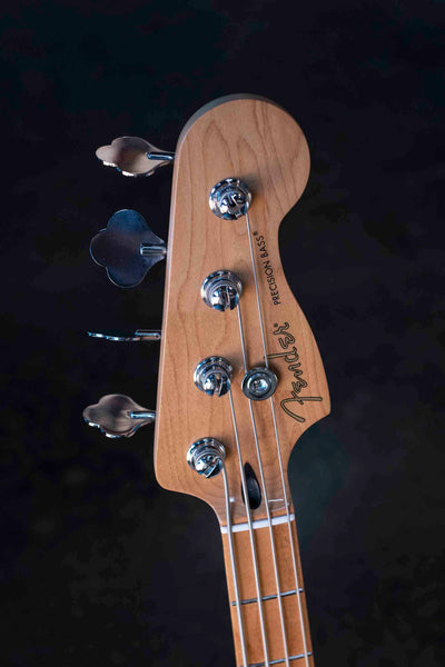 USED FENDER P/J BASS SQUIER BODY FENDER PLAYER NECK WITH CASE