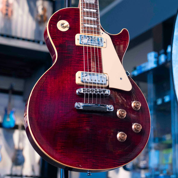 USED GIBSON LES PAUL DELUXE 30TH ANNIVERSARY LIMITED EDITION 1999 FIGURED TOP WITH CASE