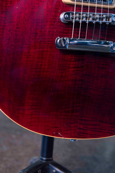 USED GIBSON LES PAUL DELUXE 30TH ANNIVERSARY LIMITED EDITION 1999 FIGURED TOP WITH CASE