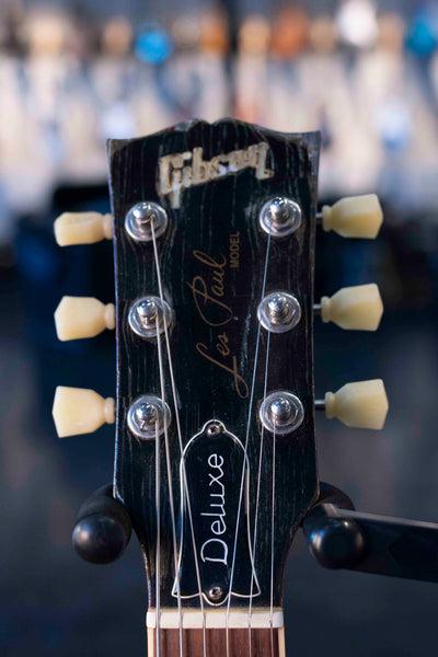 USED GIBSON LES PAUL DELUXE 30TH ANNIVERSARY LIMITED EDITION 1999 FIGURED TOP WITH CASE