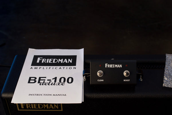 USED FRIEDMAN BE100 DELUXE 100W AMPLIFIER WITH FOOTSWITCH AND COVER