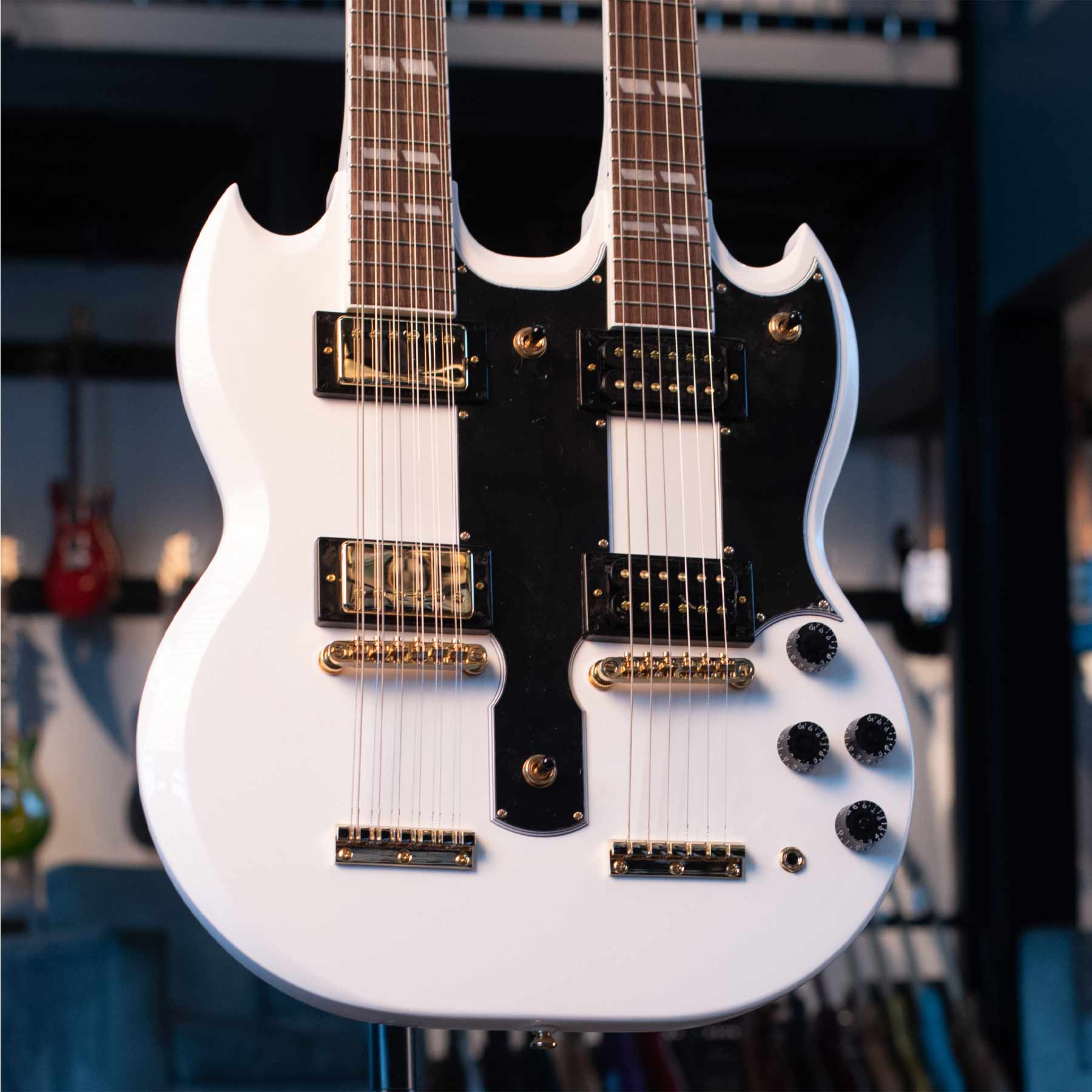EPIPHONE EDS-1275 DOUBLENECK ALPINE WHITE WITH CASE | Stang Guitars