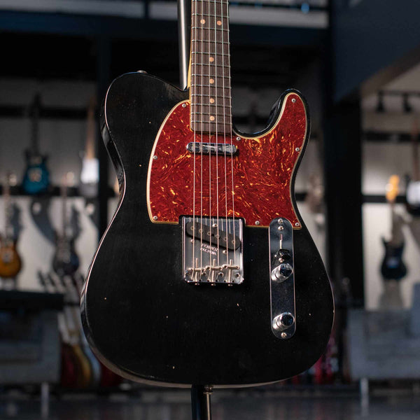 FENDER CUSTOM SHOP  1963 TELECASTER JOURNEYMAN RELIC -  BLACK WITH MATCHING HEADSTOCK