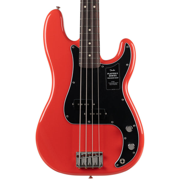 FENDER PLAYER II PRECISION BASS, ROSEWOOD FINGERBOARD - CORAL RED