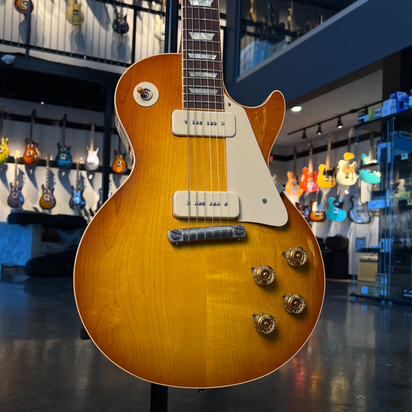 USED GIBSON CUSTOM SHOP 1954 LES PAUL STANDARD REISSUE ICED TEA BURST W/CASE