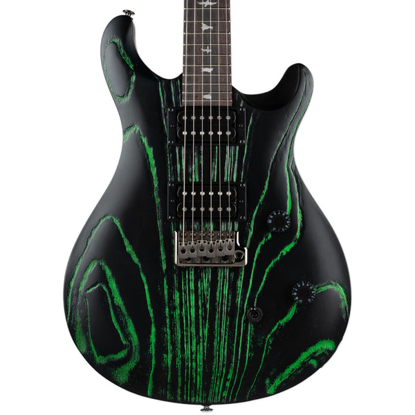 PRS SE SANDBLASTED GREEN CE 24 LTD, CARVED SWAMP ASH TOP
