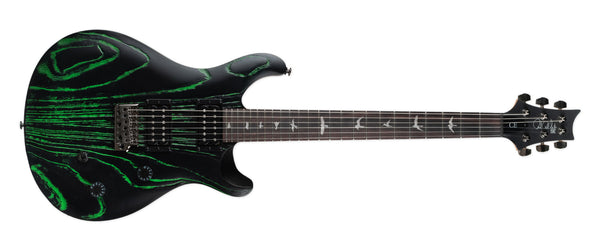 PRS SE SANDBLASTED GREEN CE 24 LTD, CARVED SWAMP ASH TOP