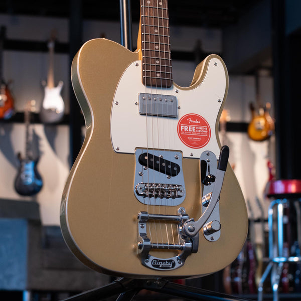 SQUIER CLASSIC VIBE CUSTOM TELECASTER SH WITH BIGSBY - AZTEC GOLD *DEMO FINISH CHECK*