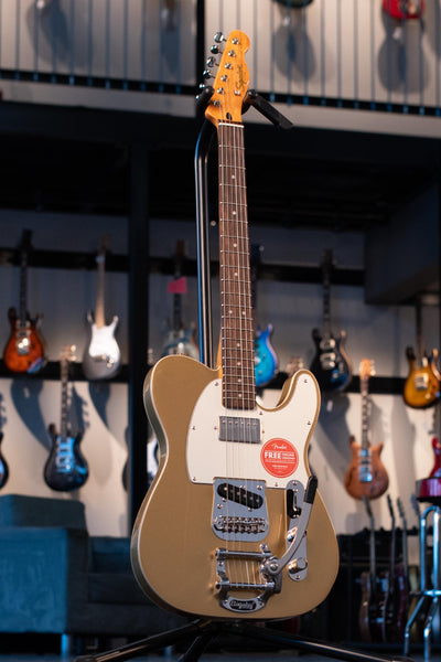 SQUIER CLASSIC VIBE CUSTOM TELECASTER SH WITH BIGSBY - AZTEC GOLD *DEMO FINISH CHECK*