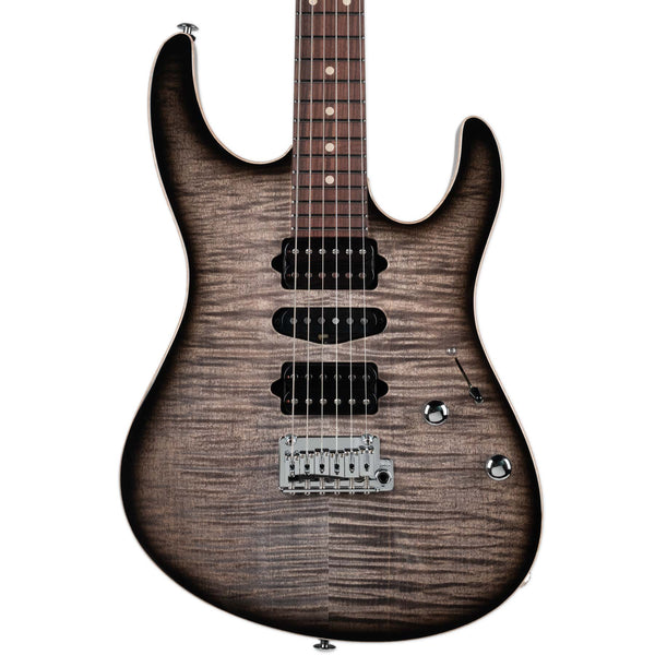 SUHR MODERN PLUS, ROASTED MAPLE NECK, PAU FERRO  FINGERBOARD -  TRANS CHARCOAL