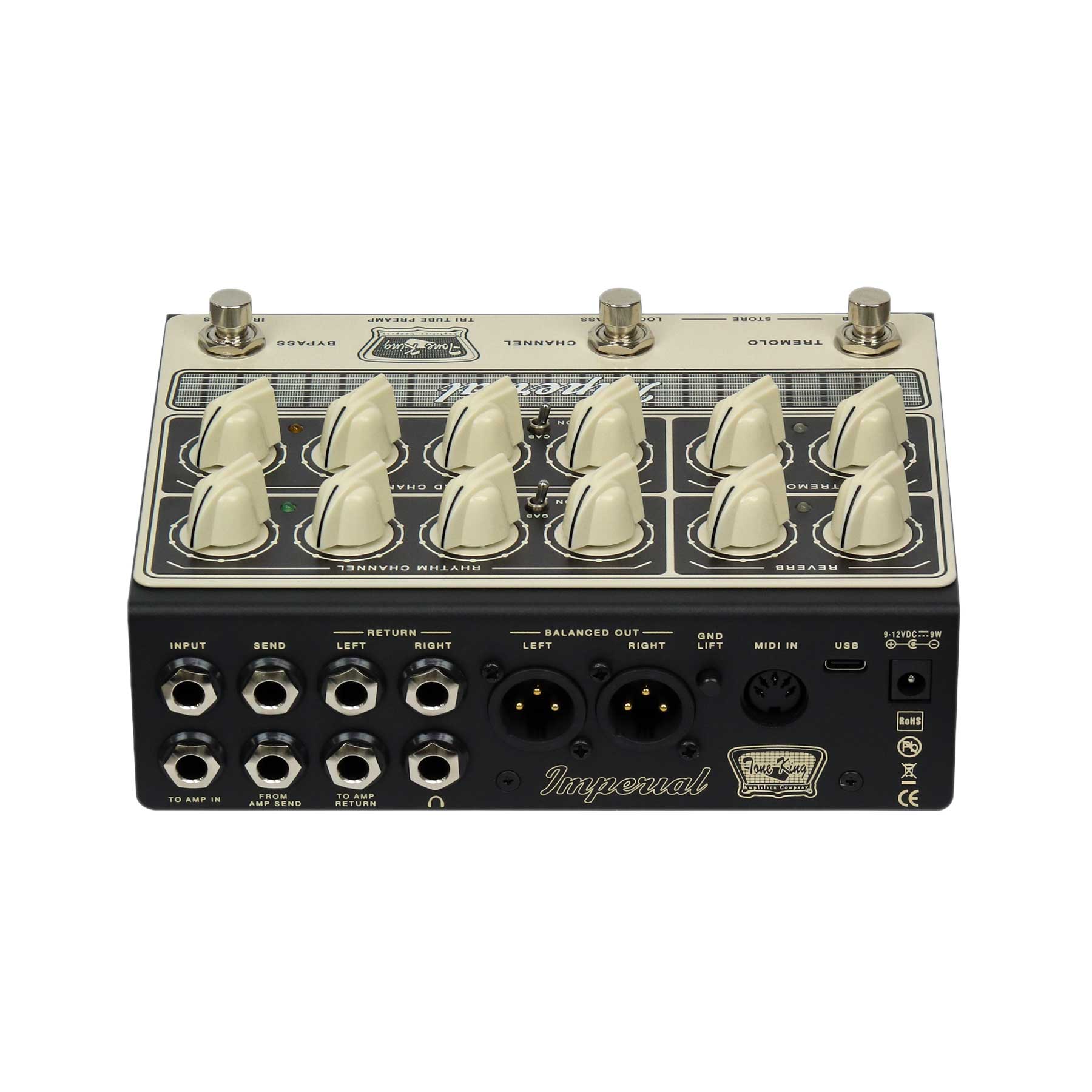 stereo preamp pedal TONE KING IMPERIAL TRI-TUBE PREAMP PEDAL *IN LIMITED STOCK NOW*