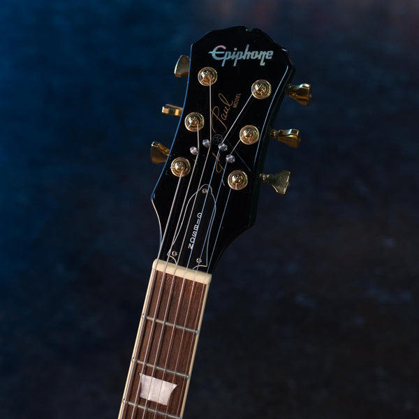 USED 1999 EPIPHONE LES PAUL  GREEN BURST  W/CASE