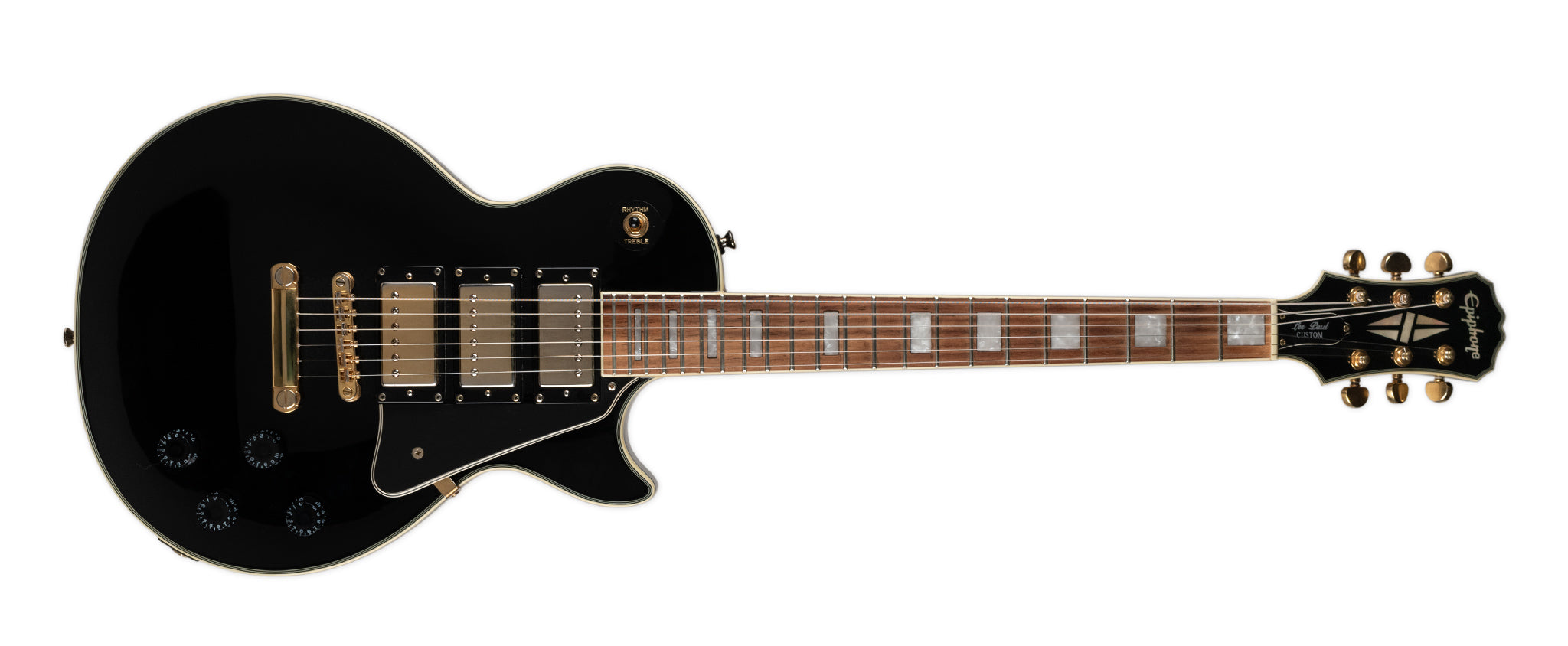 USED EPIPHONE LES PAUL CUSTOM BLACK BEAUTY 3-PICKUP WITH CASE