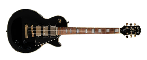 USED EPIPHONE LES PAUL CUSTOM BLACK BEAUTY 3-PICKUP WITH CASE