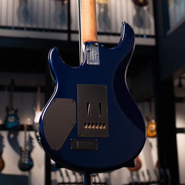 USED ERNIE BALL MUSIC MAN LUKE 4 HSS WITH MONO CASE - BUTANE BLUE