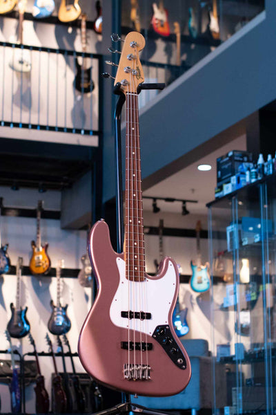 USED FENDER 2003 JAZZ BASS FSR BURGUNDY MIST METALLIC WITH CASE