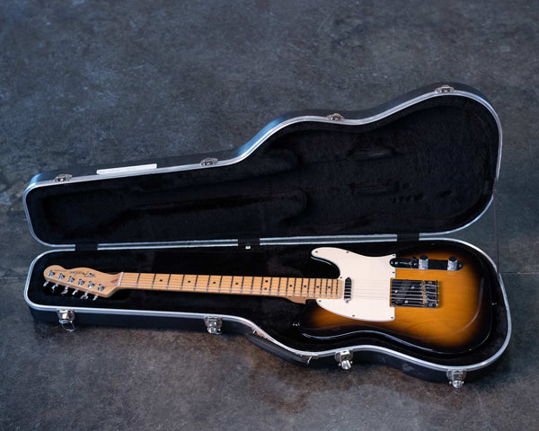 USED FENDER AMERICAN STANDARD TELECASTER - 2TSB WITH LOLLAR PICKUPS AND CASE