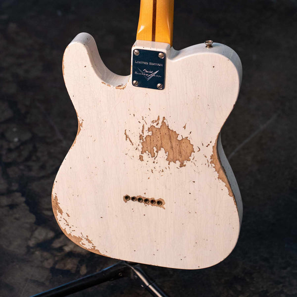USED FENDER CUSTOM SHOP LIMITED EDITION ’51 TELE HS - WHITE BLONDE HEAVY RELIC WITH CASE