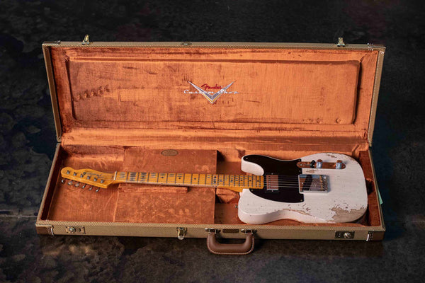 USED FENDER CUSTOM SHOP LIMITED EDITION ’51 TELE HS - WHITE BLONDE HEAVY RELIC WITH CASE