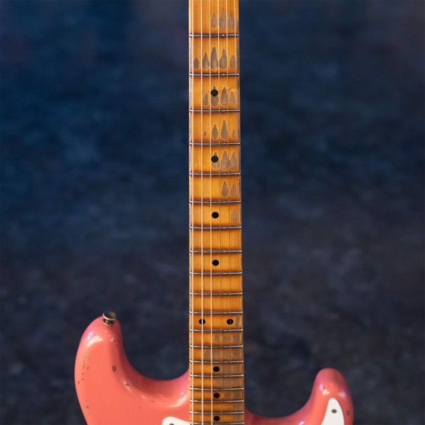 USED FENDER CUSTOM SHOP LIMITED EDITION '56 STRATOCASTER HEAVY RELIC - FADED AGED TAHITIAN CORAL