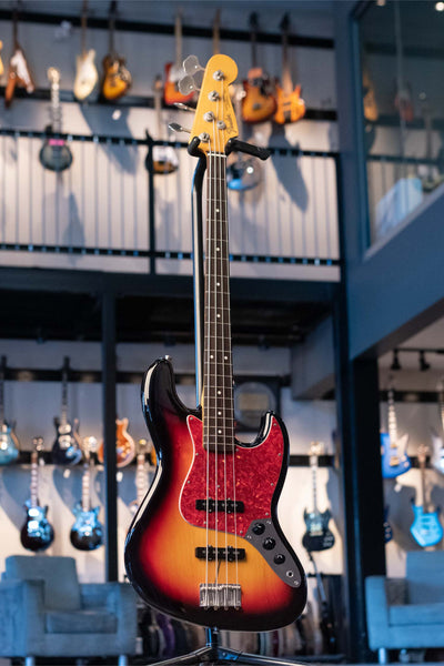 USED FENDER JAZZ BASS CRAFTED IN JAPAN 1993 - SUNBURST WITH CASE