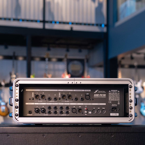 USED FRACTAL AUDIO AXE FX III WITH FC12 CONTROLLER,  VOLUME/EXP PEDAL AND GATOR RACK