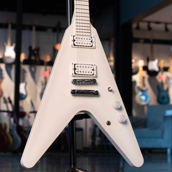 USED GIBSON BRENDON SMALL SNOW FALCON FLYING V - SNOW BURST WITH CASE