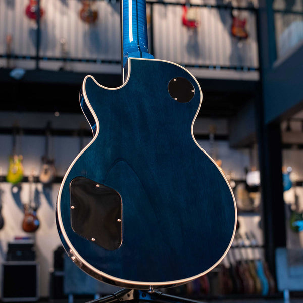 USED GIBSON CUSTOM SHOP LES PAUL CUSTOM KOA 2003 - TRANS BLUE WITH CASE