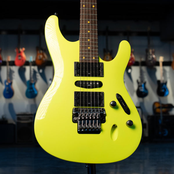 USED IBANEZ S SERIES S1XXV FLUORESCENT YELLOW W/CASE