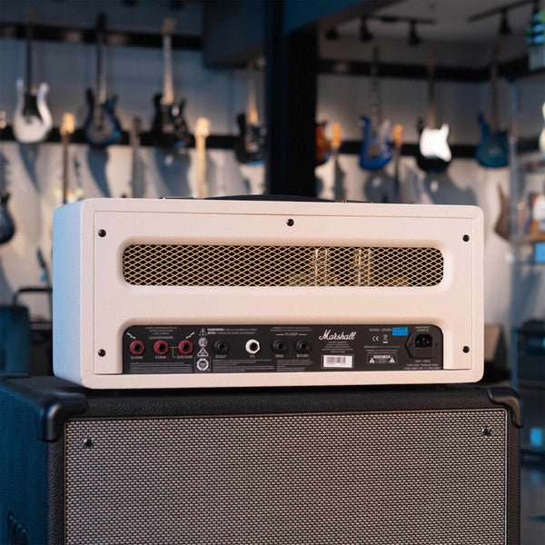 USED MARSHALL ORIGIN 20 HEAD WITH FOOTSWITCH WHITE TOLEX