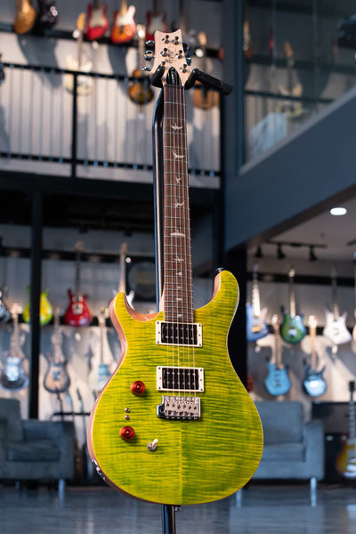 USED PRS SE CUSTOM 24-08 LEFT HANDED ERIZA VERDE W/GIGBAG & LOCKING TUNER UPGRADE