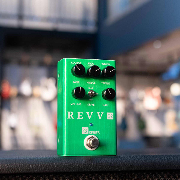 USED REVV G2 GREEN CHANNEL OVERDRIVE/CRUNCH PEDAL WITH BOX