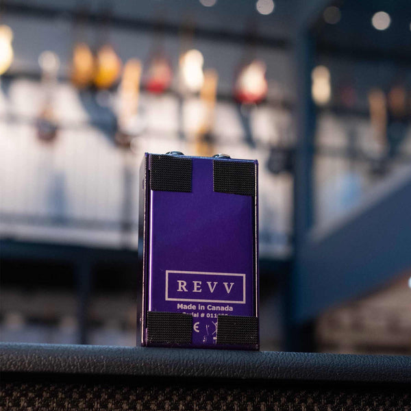 USED REVV G3 PURPLE CHANNEL OVERDRIVE/DISTORTION PEDAL WITH BOX