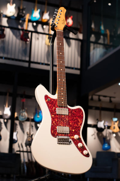 USED SUHR CLASSIC JM - OLYMPIC WHITE HH ROSEWOOD WITH CASE