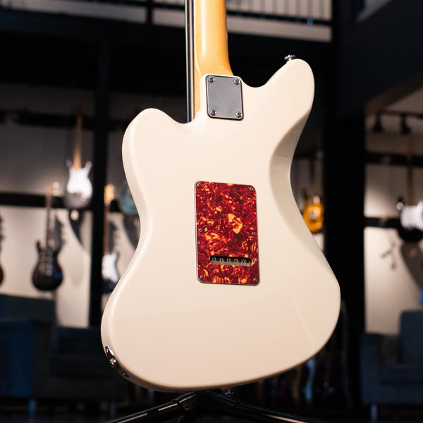 USED SUHR CLASSIC JM - OLYMPIC WHITE HH ROSEWOOD WITH CASE