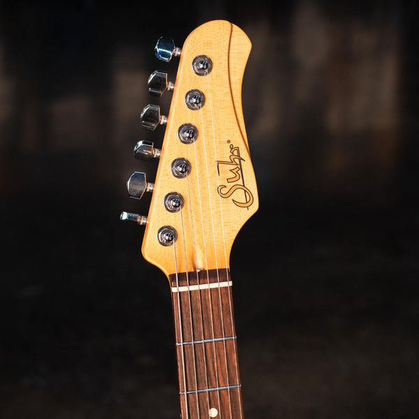 USED SUHR CLASSIC JM - OLYMPIC WHITE HH ROSEWOOD WITH CASE