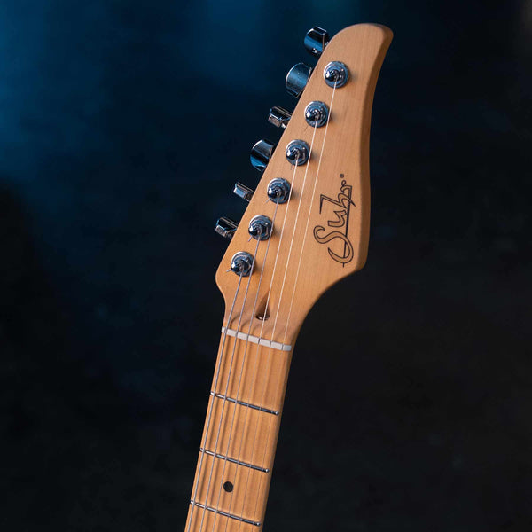 USED SUHR CLASSIC T, TRANS WHITE, SWAMP ASH, MAPLE FINGERBOARD SSCII WITH BAG