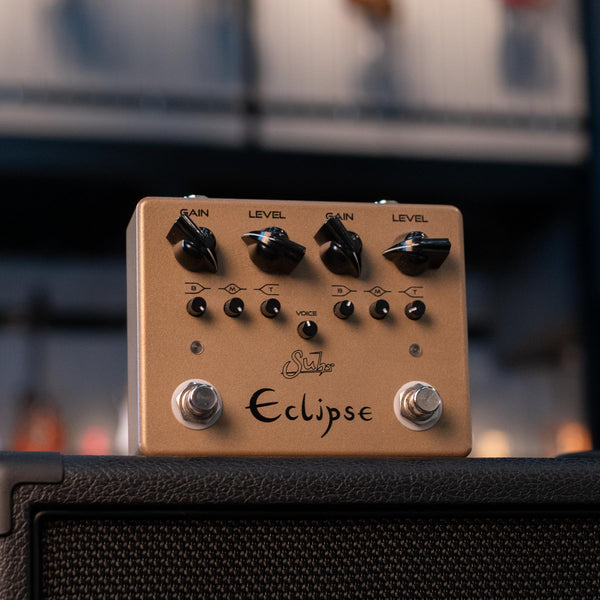 USED SUHR ECLIPSE 2020 LIMITED EDITION GOLD DUAL CHANNEL OVERDRIVE / DISTORTION WITH BOX