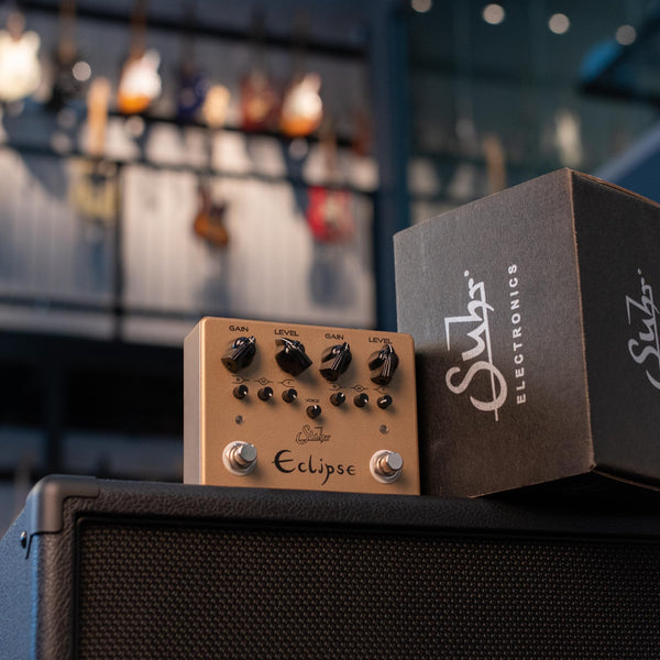 USED SUHR ECLIPSE 2020 LIMITED EDITION GOLD DUAL CHANNEL OVERDRIVE / DISTORTION WITH BOX