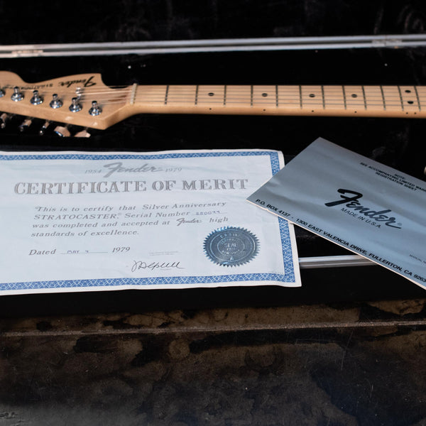 VINTAGE FENDER 25TH ANNIVERSARY STRATOCASTER 1979 W/CASE & COA