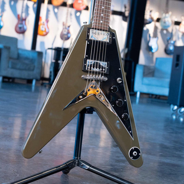 USED EPIPHONE FLYING V - OLIVE DRAB SPECIAL EDITION