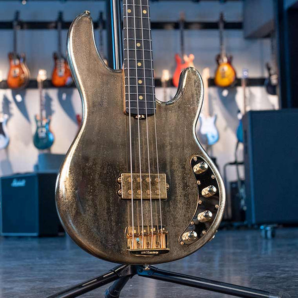 ERNIE BALL MUSIC MAN 50TH ANNIVERSARY STINGRAY SPECIAL BASS WITH CASE - MOLTEN GOLD