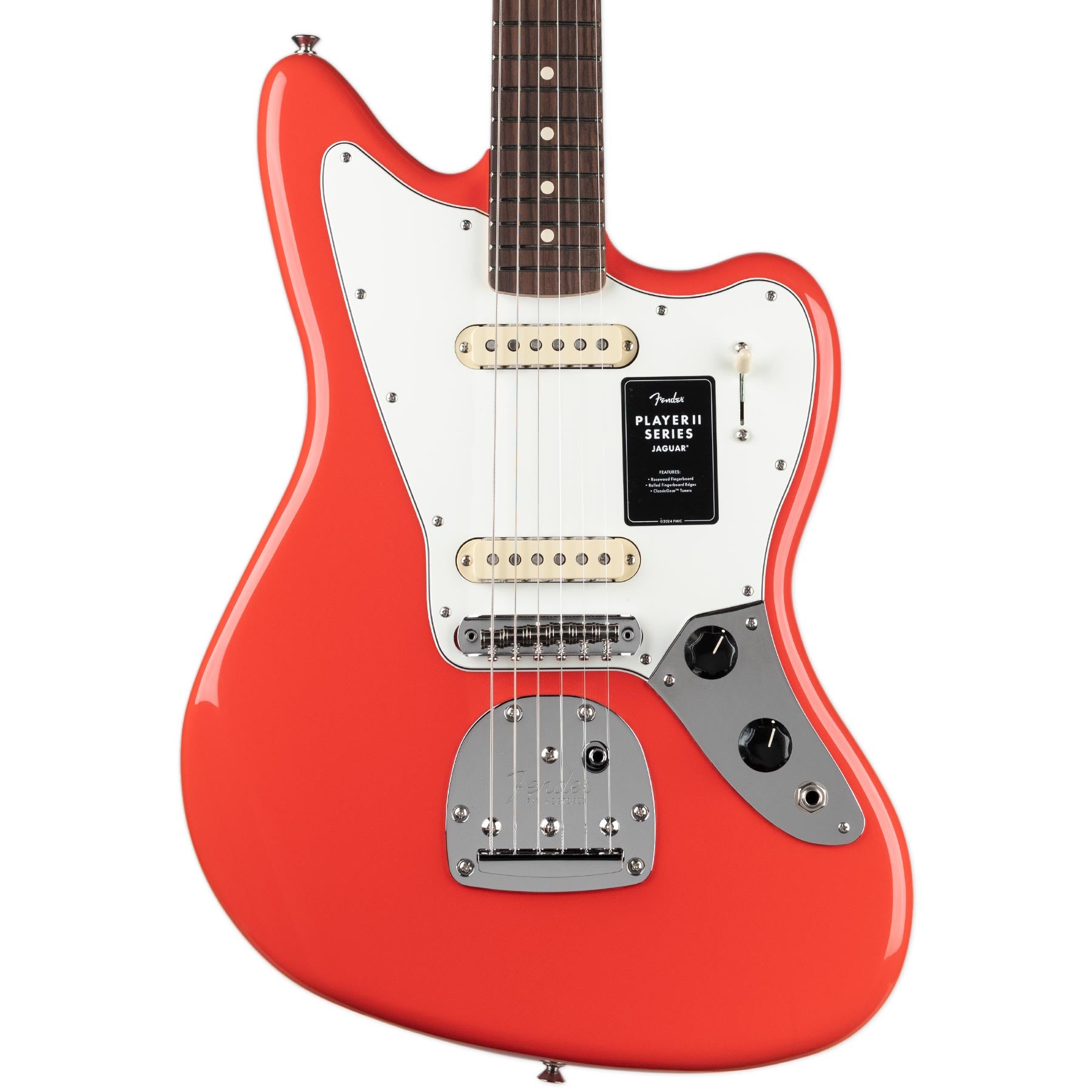 FENDER PLAYER II JAGUAR ROSEWOOD FINGERBOARD - CORAL RED