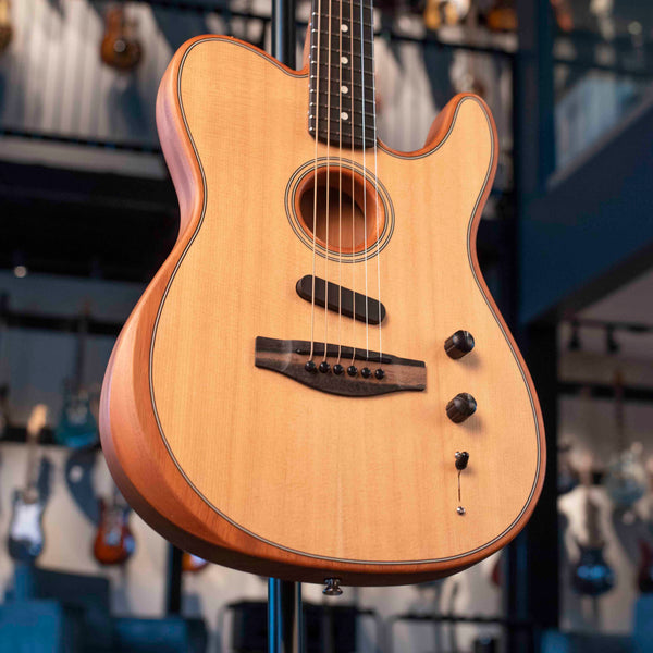 USED FENDER AMERICAN ACOUSTASONIC TELECASTER - NATURAL