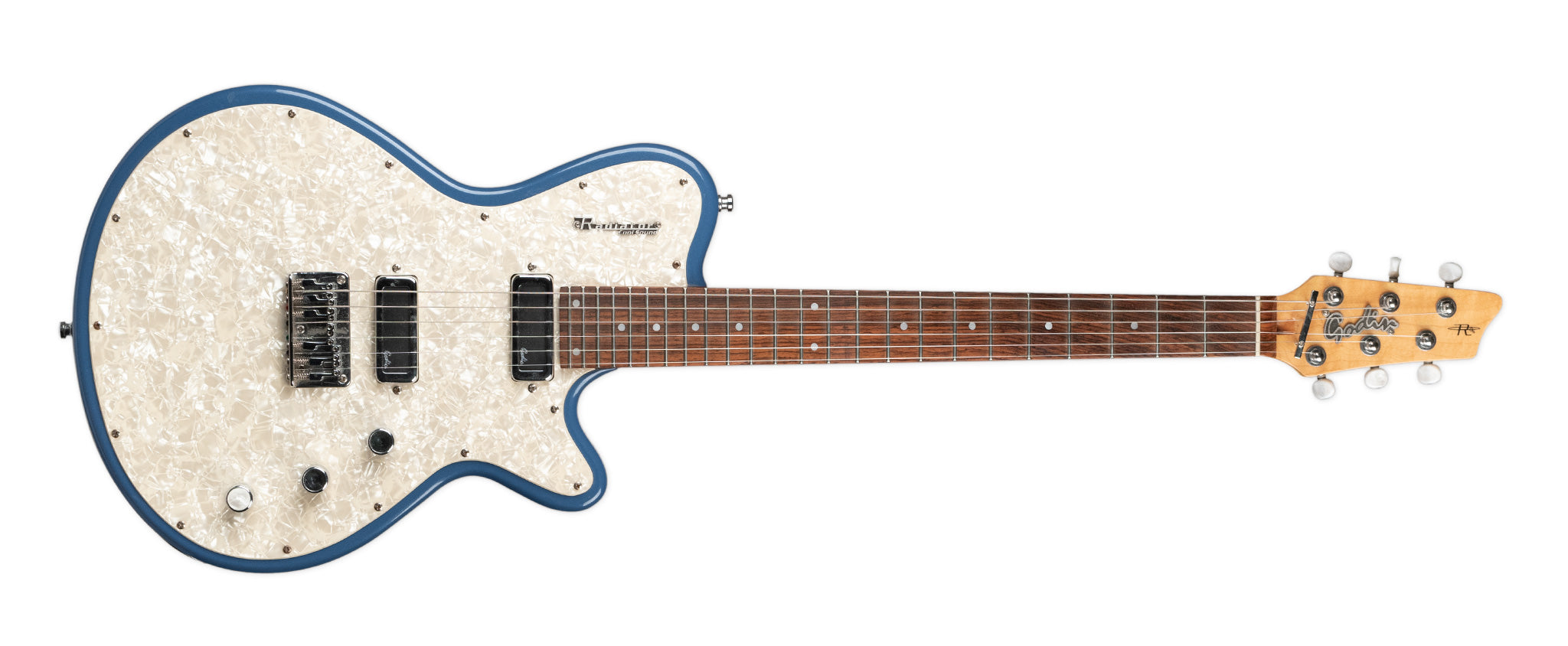 USED GODIN RADIATOR BLUE SUEDE W/BAG | Stang Guitars