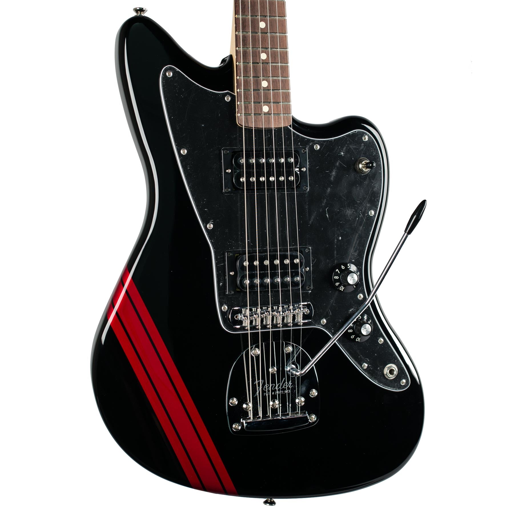 FENDER '14 FSR BLACKTOP JAZZMASTER HH BLACK WITH RACING STRIPE